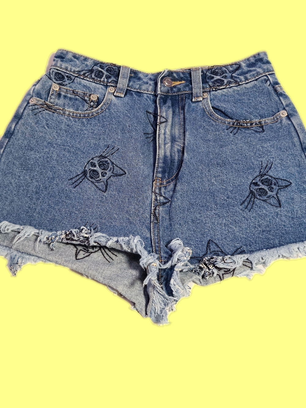 Sailor Moon x Pomelo High Waist Jean Shorts 25 XXS 2